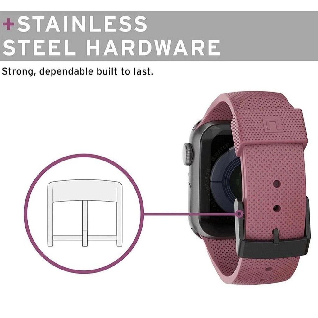 Dây Đeo Silicon Uag Chống Thấm Nước Cho Đồng Hồ Thông Minh Apple Watch 42/44/45mm Apple Watch1/2/3/4/5/6/7/SE 38/40/41mm