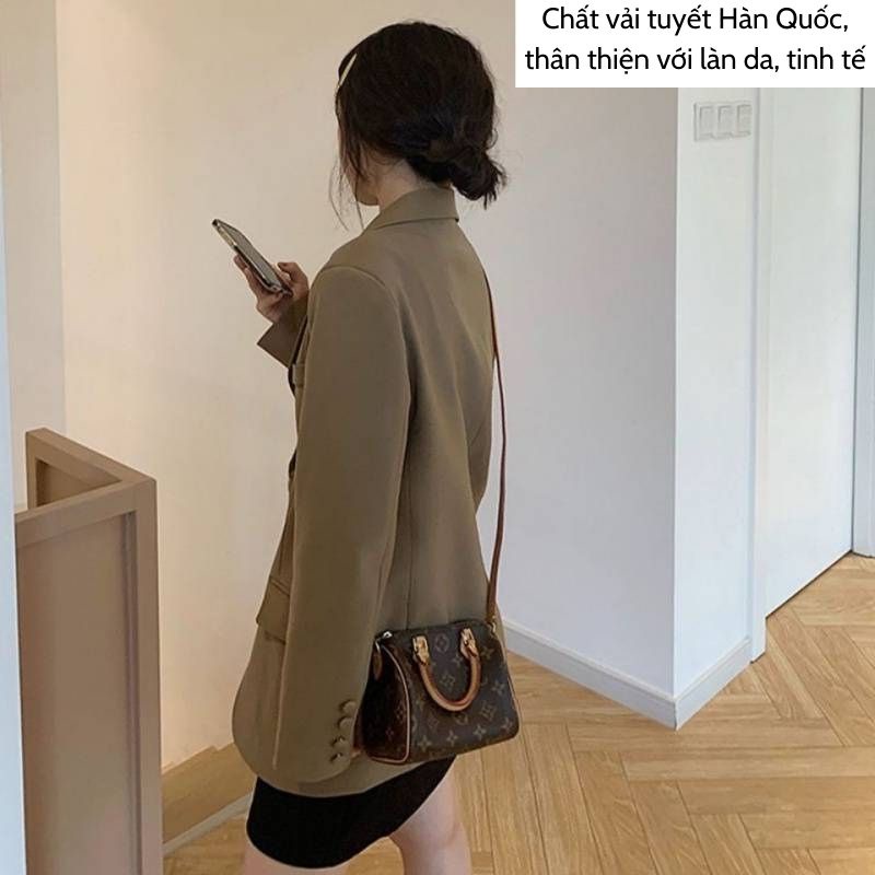 Áo blazer vest nữ khoác ngoài dài tay túi ngực giả chất dày dặn kiểu dáng trẻ trung FIZANO | BigBuy360 - bigbuy360.vn