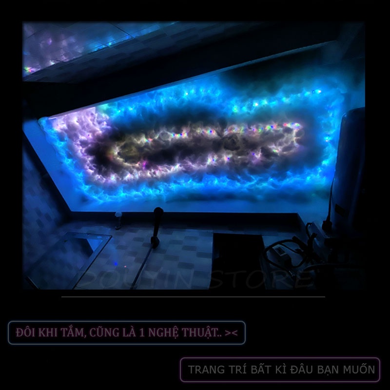 Dây Đèn led RGB 16 triệu màu 5m, 10m, nháy theo nhạc, app điện thoại decor phòng ngủ, gương, quay tiktok