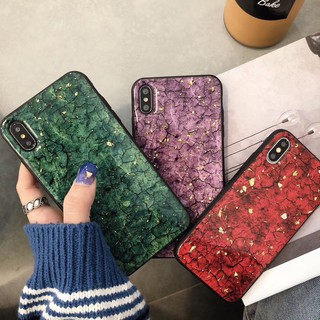 Ốp điện thoại TPU trang trí vàng lá dành cho iPhone 6 6S 7 8 Plus X