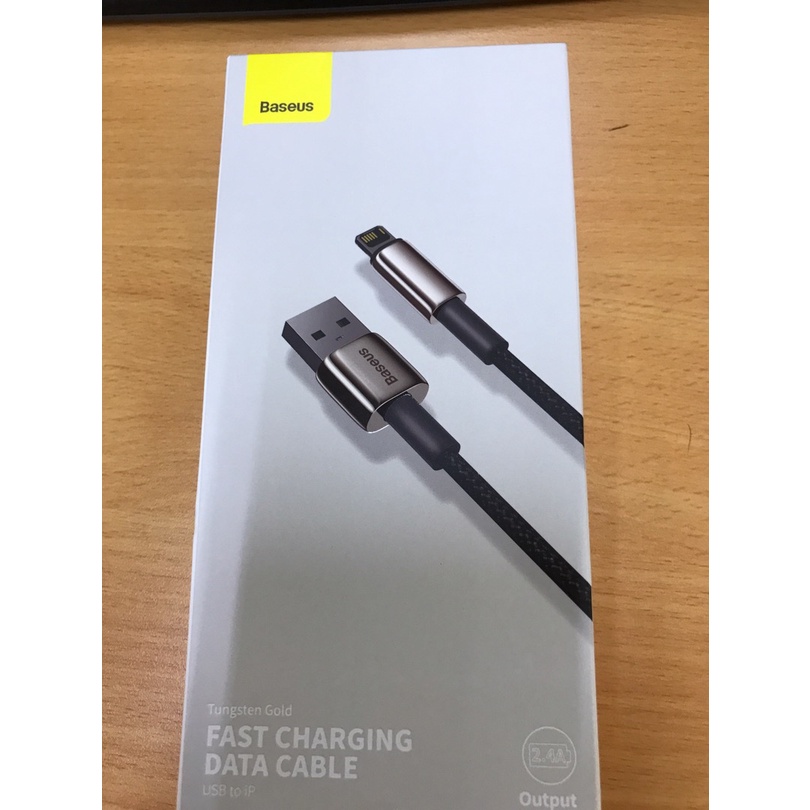 Cáp Dữ Liệu Sạc Nhanh Baseus Tungsten Vàng Đồng USB to ,2.4A siêu bền dùng cho iPhone/iPad