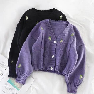 [Hàng Sẵn]Áo len cardigan họa tiết