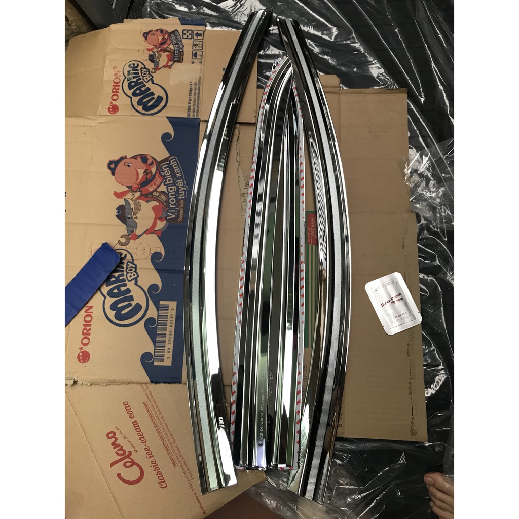 Bộ vè mưa mạ crom xe Hyundai I10 Hatbach các đời 2014-2020