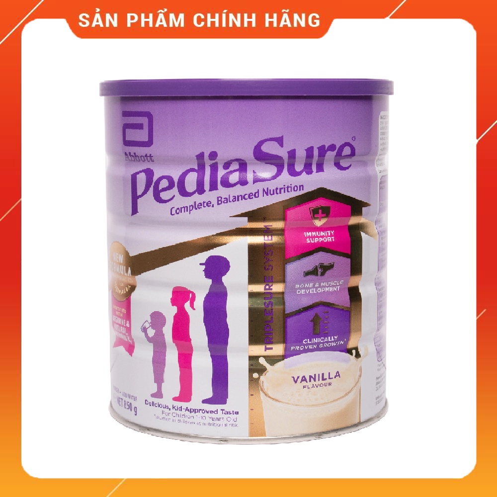 Sữa PediaSure Úc 850g, giúp trẻ phát triển chiều cao, cân nặng toàn diện.