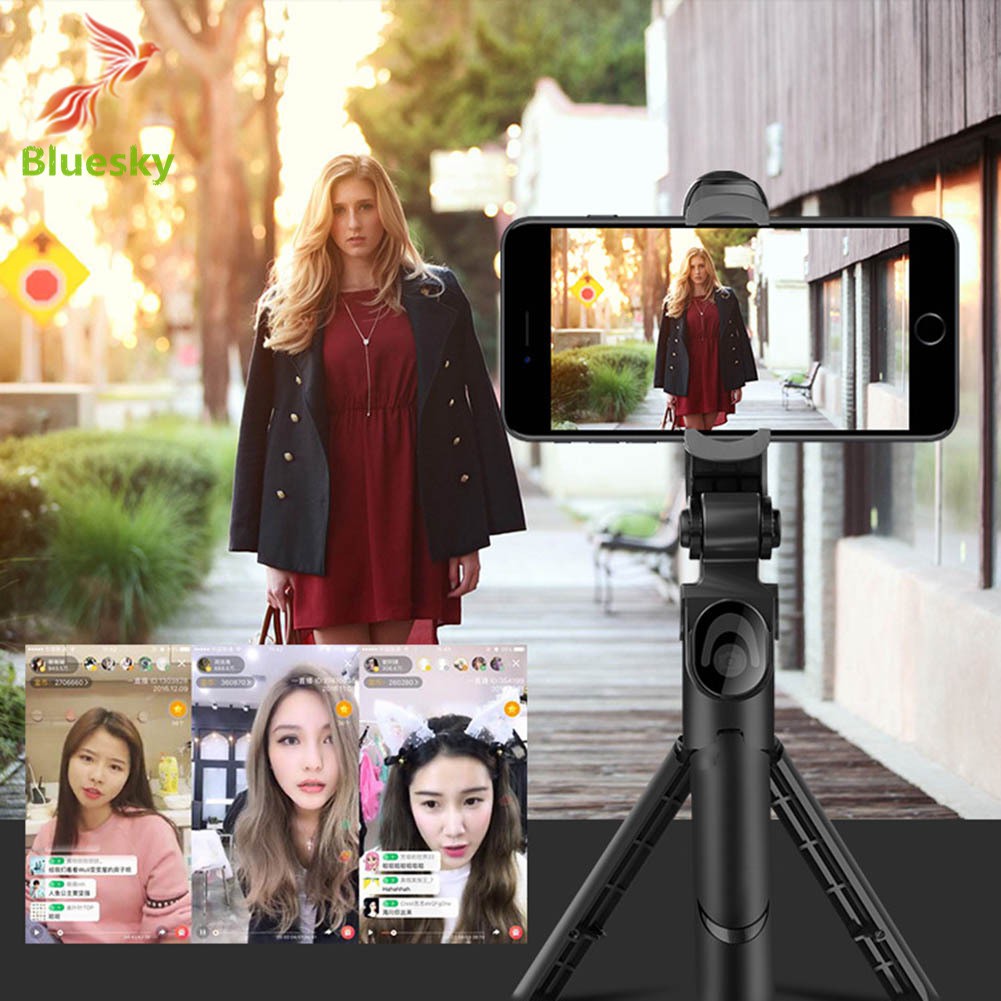 Gậy Chụp Ảnh Selfie Xoay 360 Độ Kết Nối Bluetooth Cho Điện Thoại