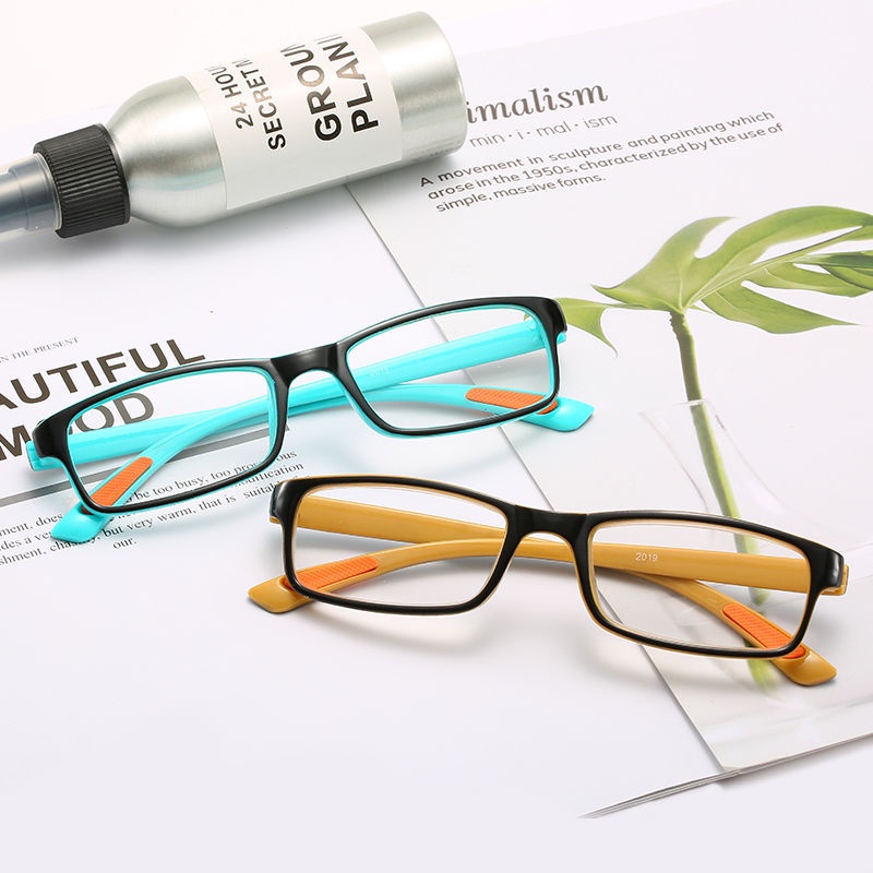 【0-600°】【Hàng Có Sẵn】Kính Cận Gọng Nhựa Chống Bức Xạ Ánh Sáng Xanh Dương Cho Nam Và Nữ