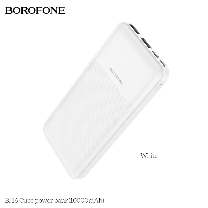 Pin sạc dự phòng 10000mAh BOROPHONE BJ16 có đèn báo pin, 2 cổng ra 2A - Chính hãng