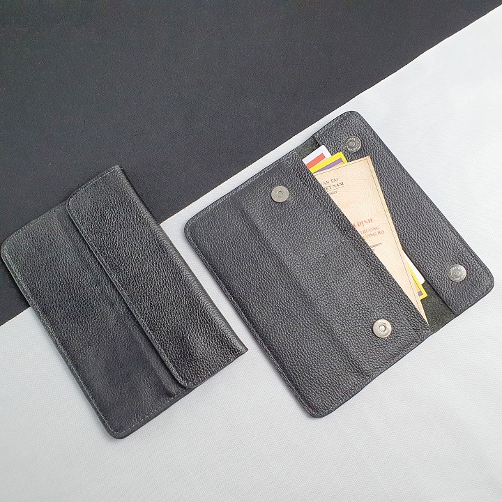 Ví đựng đăng kiểm ô tô da bò thật WL109   - 100% da bò thật, BH 3 năm