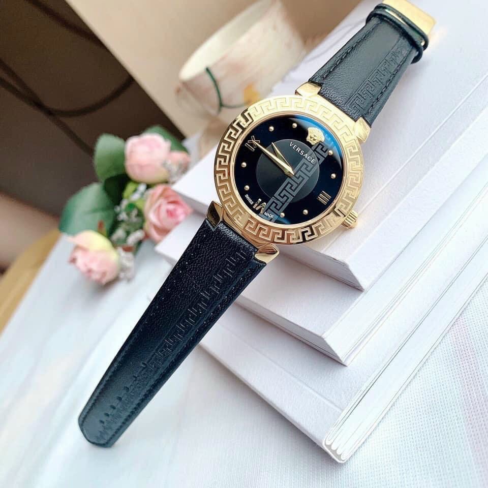 Đồng hồ đeo tay nữ versace dây da cao cấp chống nước cực tốt bảo hành 12 tháng LUTOS VN
