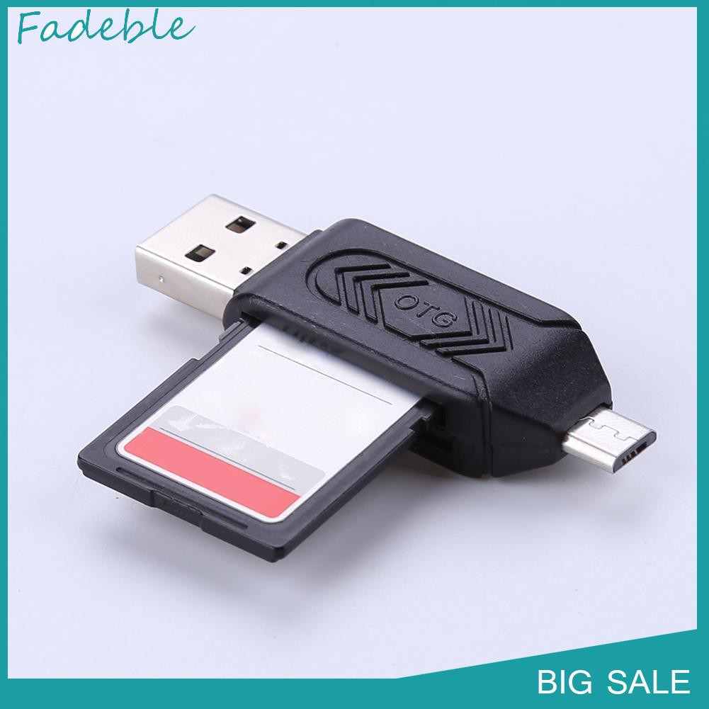 Đầu Đọc Thẻ Nhớ Usb 2.0 Otg Tf / Sd Đa Năng