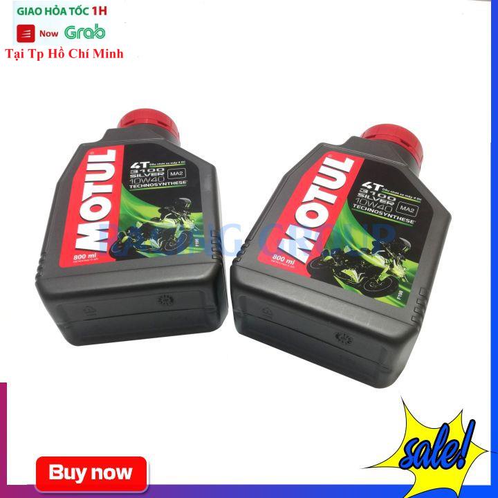 Nhớt Máy Chính Hãng Motul 3100 Sliver 4T 10W40 0.8L - Nhớt Pháp Cao Cấp Dành Cho Xe Số Côn Tay