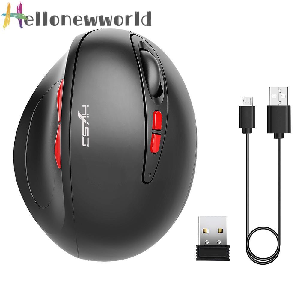 Hellonewworld HXSJ T31 Wireless Vertical Optical Rechargeable 2.4GHz 2400DPI 7 Keys Mouse