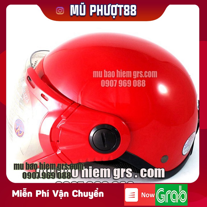 Mũ bảo hiểm GRS A33K - đỏ bóng - Mũ nửa đầu chính hãng GRS Hoàng Quán clip thật