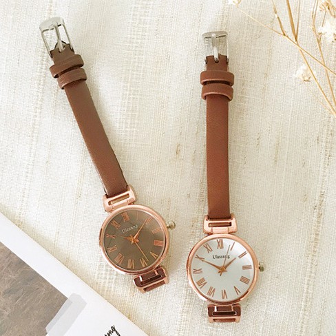 Đồng hồ thời trang nữ Ulzzang U014 dây da mềm êm tay, phong cách Hàn Quốc,số giờ la mã tuyệt đẹp | BigBuy360 - bigbuy360.vn