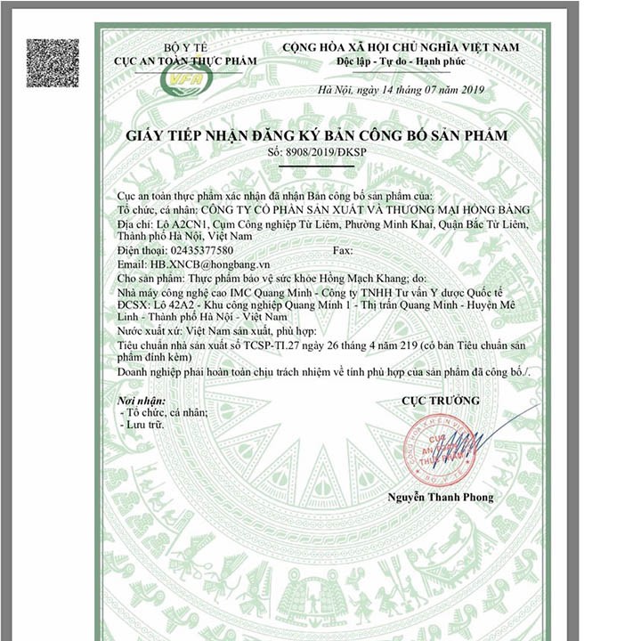 -Hồng Mạch Khang - Dành Cho Người Huyết Áp Thấp