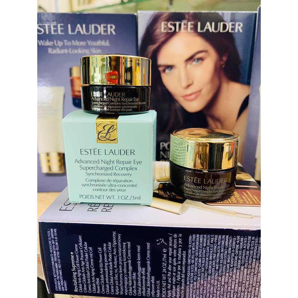 Kem dưỡng mắt Estee lauder advanced night repair eye supercharged complex, dưỡng ẩm, giảm thâm và nhăn hiệu quả sizemini