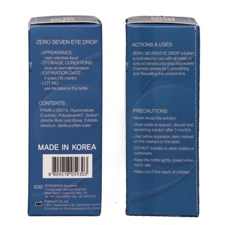 Nước nhỏ mắt lens Zero-seven 15ml