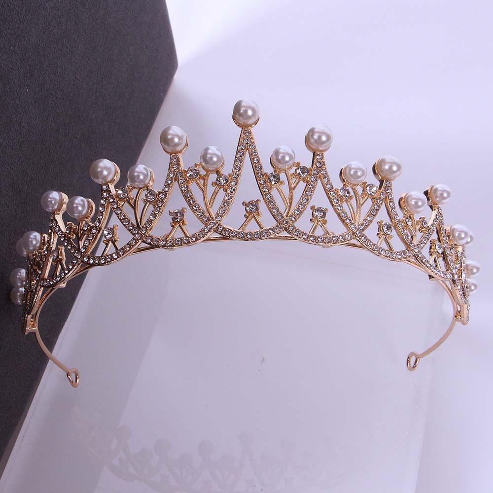 Vương Miện Cô Dâu VANES1 Cô Gái Cổ Điển Vương Miện Công Chúa|Vương Miện Hợp Kim Phong Cách Hàn Quốc Xinh Xắn Cho Cô Dâu