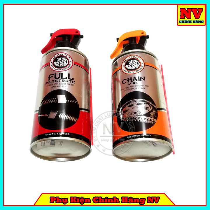 Chai Dưỡng Sên Megacools Chainlube Chính Hãng 300ml Kèm Vòi Xịt Tiện Lợi