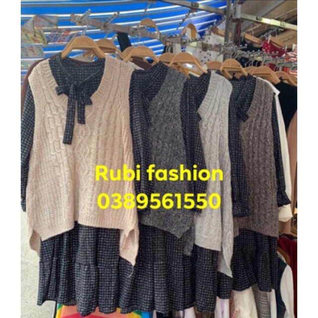 SÉT VÁY KẺ PHỐI GILE LEN SIÊU ĐẸP HÀNG QUẢNG CHÂU | BigBuy360 - bigbuy360.vn