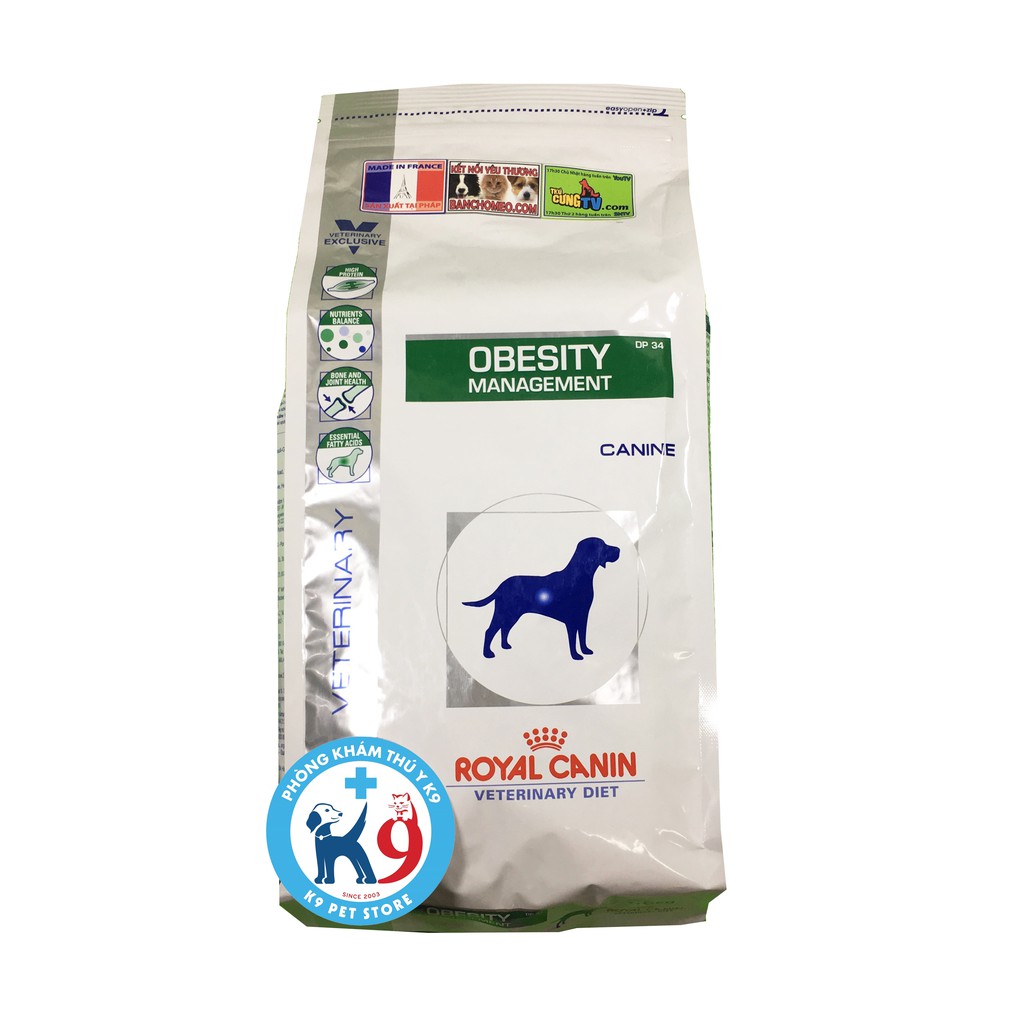 Thức ăn khô giảm cân cho chó Royal canin Satiety (Obesity cũ) 1,5kg