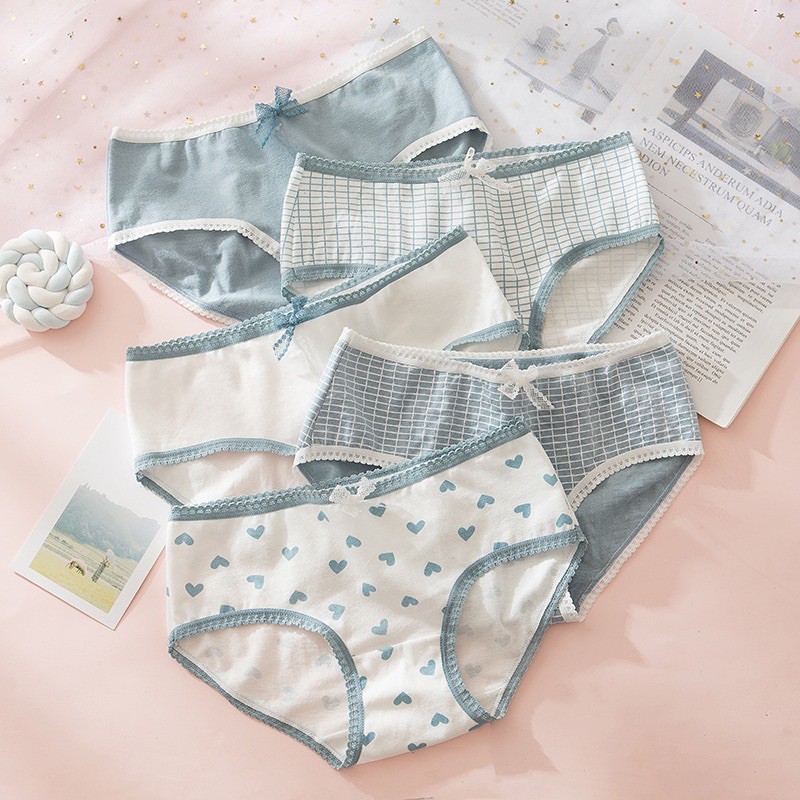 Quần Lót Nữ Cotton Cao Cấp Nâng Mông Thông Hơi Hoạ Tiết Nơ XD Dễ Thương TOPBRA