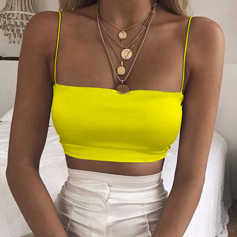 Áo Lót Croptop Không Tay Nhiều Màu Sắc Thời Trang Quyến Rũ Cho Nữ | BigBuy360 - bigbuy360.vn