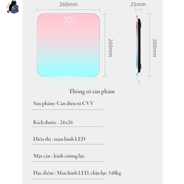 Cân điện tử cân sức khỏe CVV.