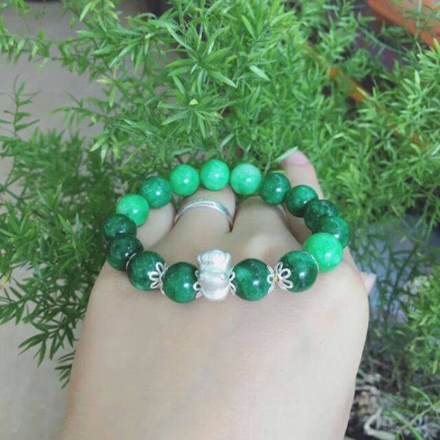Vòng phong thủy mix con giáp bạc