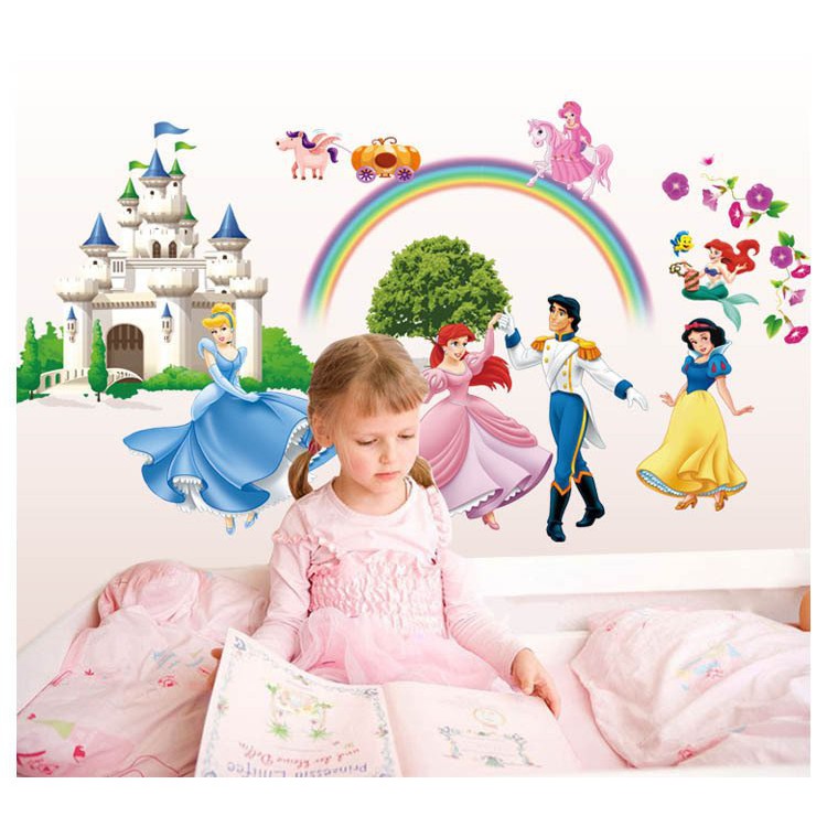 Tranh decal dán tường LỌ LEM VÀ DẠ HỘI cho bé - Decal dán tường 71/