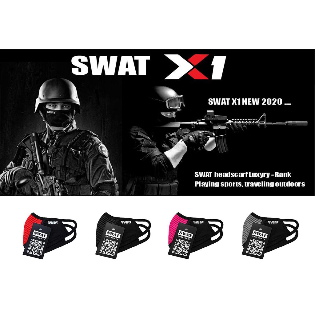 [ HOT] Khẩu trang vải swat x1 cao cấp- Màu cam