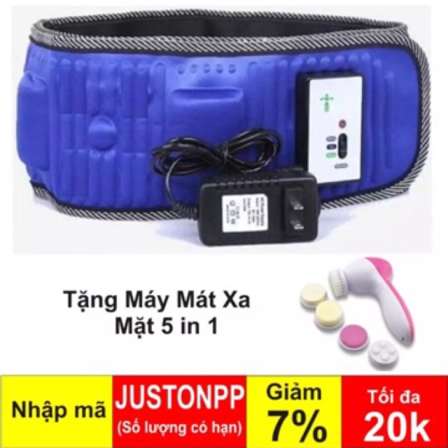 Máy masage đánh tan mở bụng giảm béo x5 hàng nhập khẩu + tặng máy massage rửa mặt 5in 1 + sữa rửa mặ
