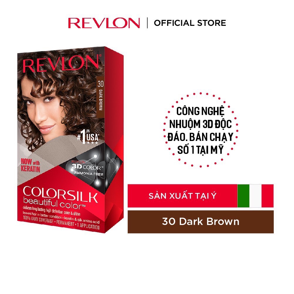(HSD dưới 3 tháng) Nhuộm tóc thời trang thương hiệu số 1 tại Mỹ Revlon Colorsilk 3D 120ml