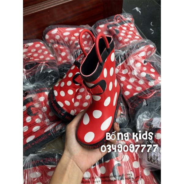 Ủng Đi Mưa Bé Gái Minnie Bi Đỏ DN