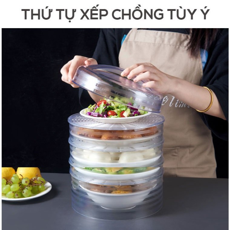 Lồng bàn đậy thức ăn 5 tầng thông minh