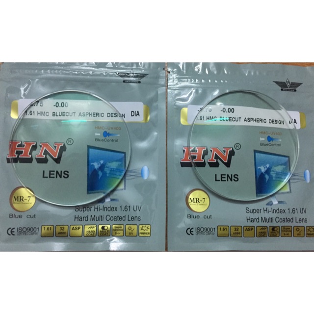 Tròng kính BLUE CONTROL lọc ánh sáng Xanh 1.61 chống tăng độ hàn quốc chính hãng