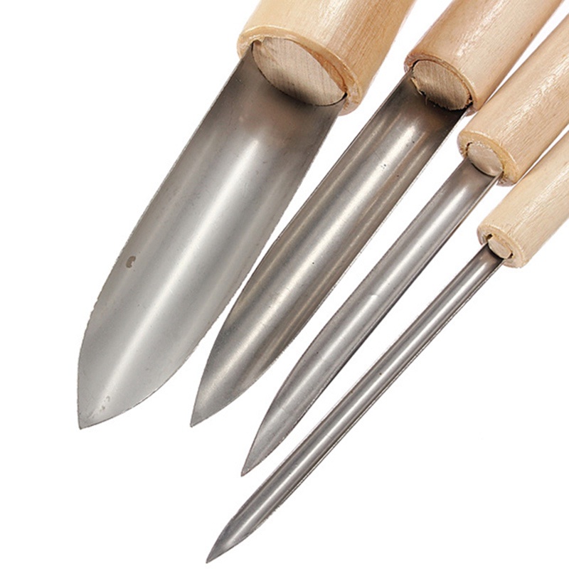 Set 4 Dụng Cụ Đục Lỗ Tạo Hình Đất Sét Bằng Thép Không Gỉ Siêu Bền