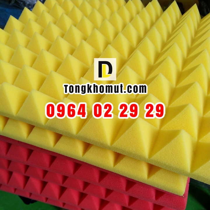 Mút gai, mút kim tự tháp chống cháy 50x50x5cm tiêu âm - cách âm tỉ trọng cao dùng cho phòng thu