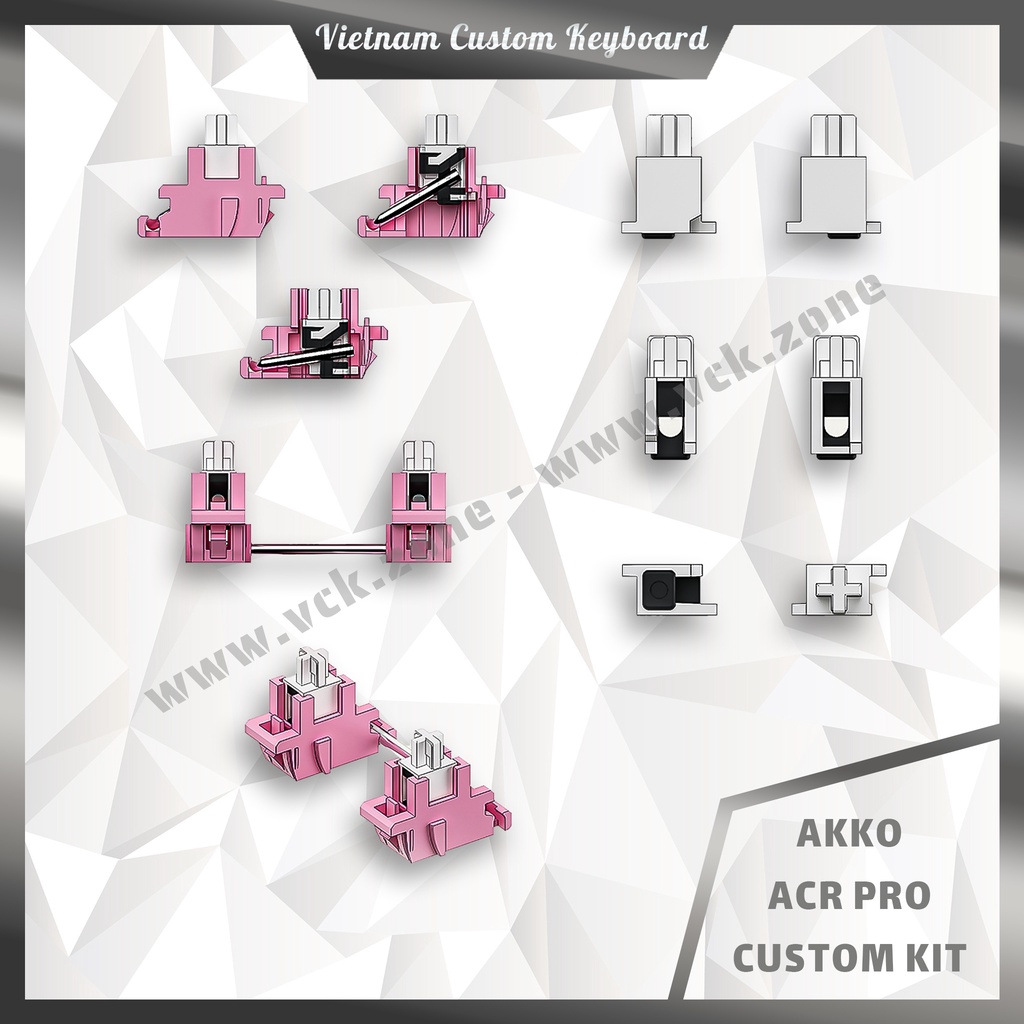 Custom KIT Akko ACR Pro | Giá Rẻ Hiệu Năng Cao | KIT Bàn Phím Full Option | Alice Plus 68 75 | VCK
