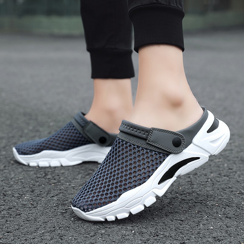 【Hàng Có Sẵn】 Dép Sandal Phối Lỗ Thời Trang Đi Biển Mùa Hè Dành Cho Nam