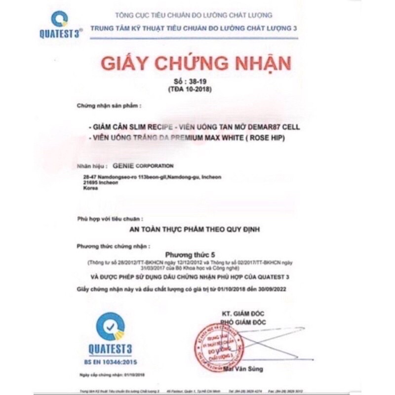SỈ 3 HỘP GENIE DEMAR87 cell chính hãng