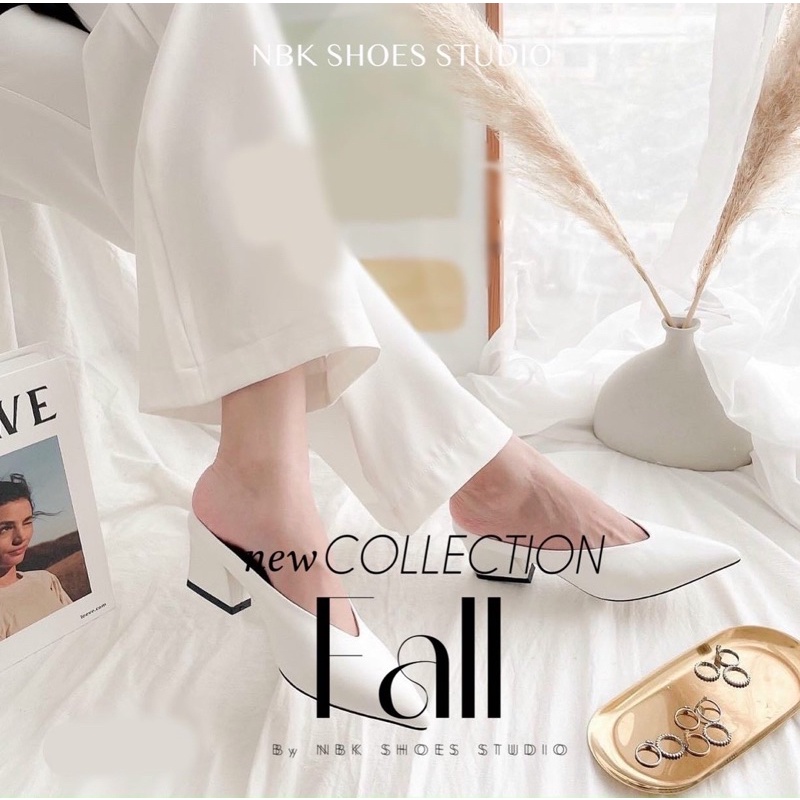 Nbkshoesstudio - Giày Sục mũi nhọn thời trang nữ