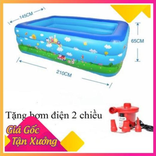 [HOT DEAL] Bể bơi 2m1 3 tầng + bơm điện  (sẵn hàn0