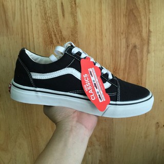 Giày Sneakerr Vns Old Skool  Nam Nữ Màu Đen [+ 1 Tất]