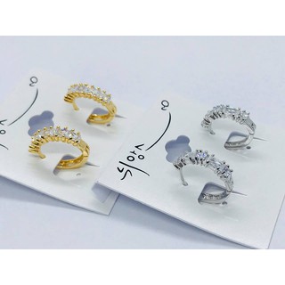 Bông tai nữ mỹ ký loại 1 đính đá pha lê cực đẹp,cực sang.Hoa tai cho nữ (vàng)