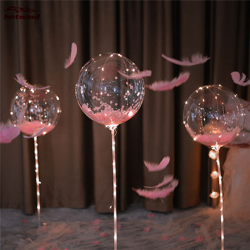 HW 12/18/20/24/36inch No Wrinkle Transparent Balloons Wedding birthday party Decoration DIY balloon