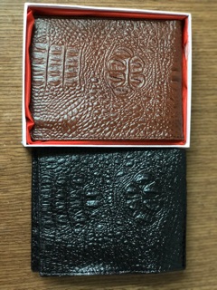 [FREE SHIP] ví da nam, bóp nam da bò vân cá sấu