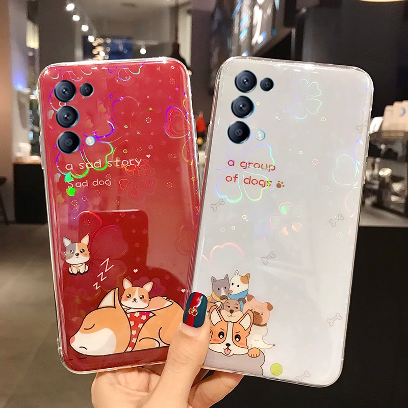 Ốp Điện Thoại Silicon Họa Tiết Gấu / Hoa Anh Đào Cho oppo reno6 z 5g reno5 f reno 4 pro 4g reno4 reno5 reno 5 pro reno 6z 6 5f