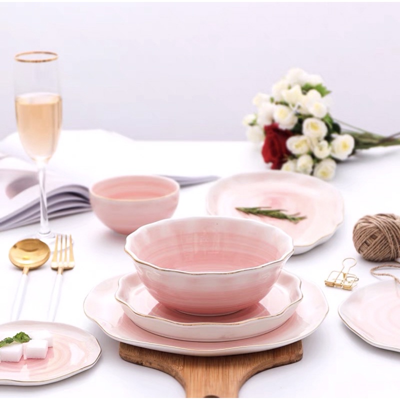 Bộ bát đĩa pastel Nebulea phong cách Bắc Âu hiện đại