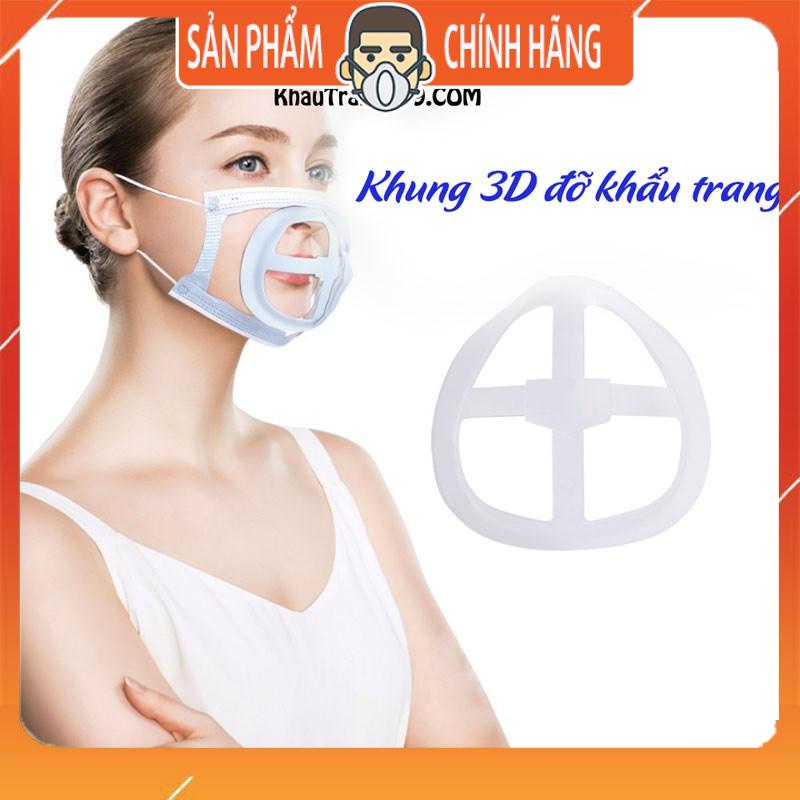 Khung miệng đeo khẩu trang giúp thông thoáng dễ thở, không dính son - Giá đỡ 3D cho khẩu trang y tế, khẩu trang vải